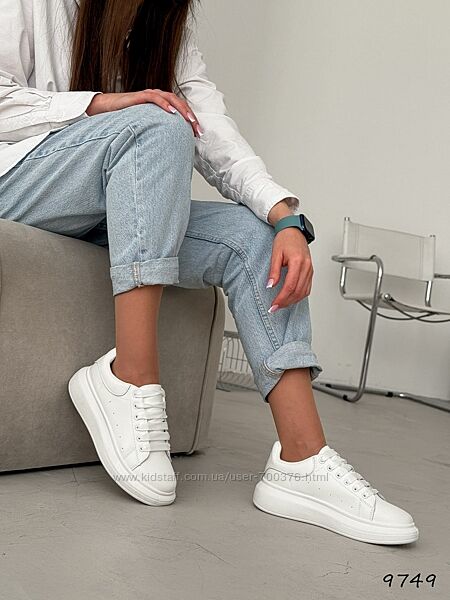 Кросівки McQn, натуральна шкіра, білі