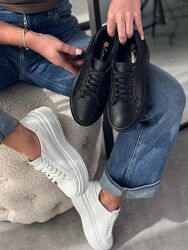 Кросівки Sotis, натуральна шкіра, білі/чорні