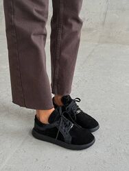 Кеди barefoot NikArt, натуральна замша/шкіра, чорні