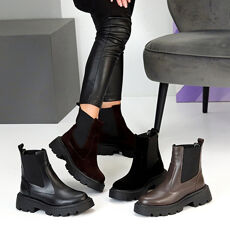 Черевики Britis, натуральна шкіра/замша, чорні/шоколад, демі/зима