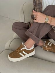 Кросівки утеплені, коричневі