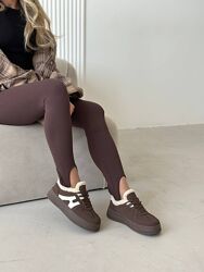 Кросівки утеплені, шоколад