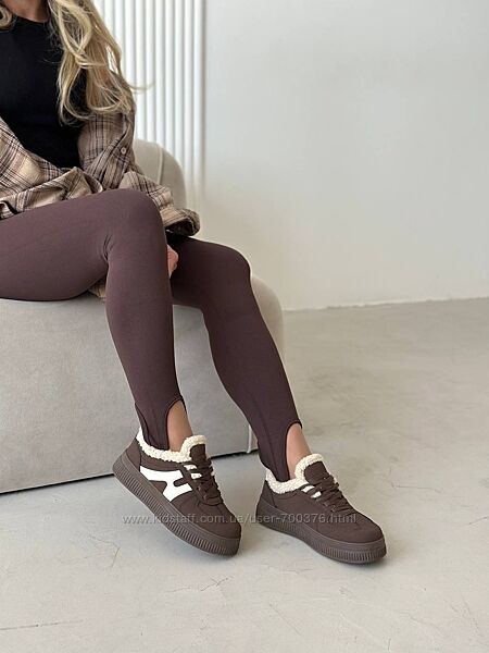 Кросівки утеплені, шоколад