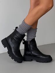 Черевики NikArt, натуральна шкіра, чорні, демі/зима