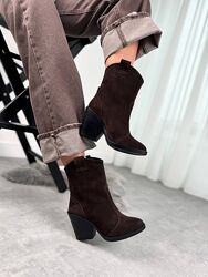 Черевики Viori демі, натуральна замша, гіркий шоколад