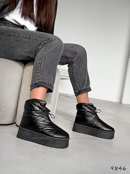 Черевики - дутики зима Dina, чорні