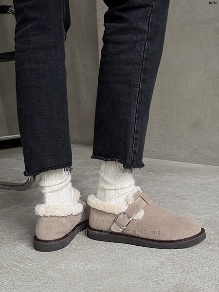 Лофери зима, barefoot анатомічна колодка, натуральна замша, беж