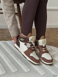 Кросівки зима, натуральна шкіра, шоколад, утеплені еко - хутром