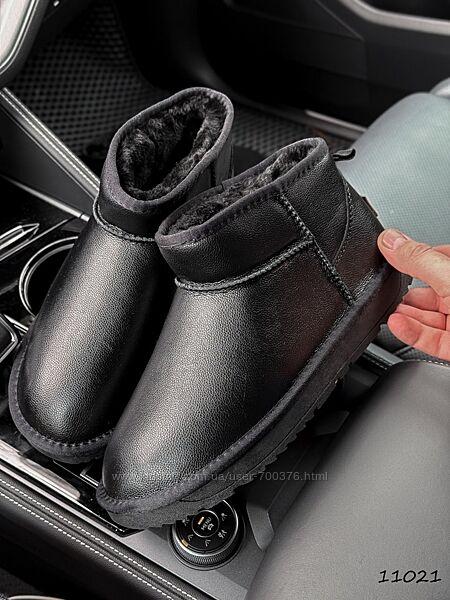 Угги чоловічі Marcel, натуральна шкіра, чорні