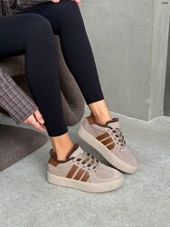 Зимові кросівки Alex Bens, натуральна замша/шкіра, беж