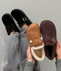 Сноубутси з анатомічним носиком, натуральна замша, руді/чорні/шоколад