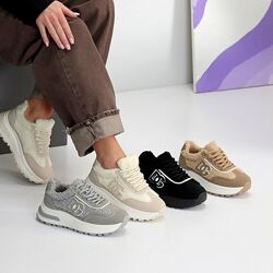 Кросівки Melsi зима, лате/чорні/сірі/беж, з Хутром Тедді 