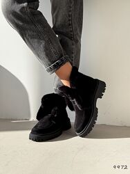 Лофери Tavia зима, натуральна замша, чорні