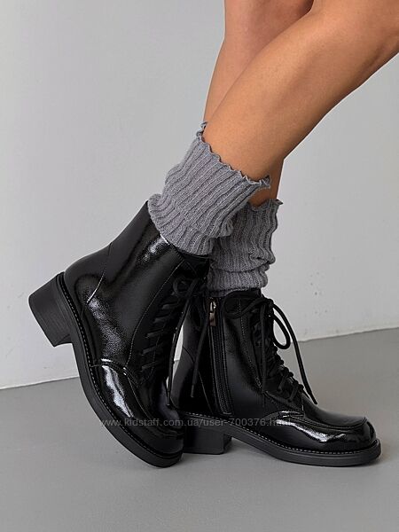 Черевики зима, анатомічні barefoot NikArt, чорні, натуральна шкіра наплак