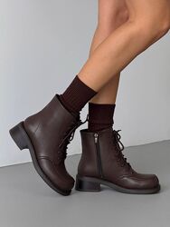 Черевики зима, анатомічні barefoot NikArt, шоколад, натуральна шкіра