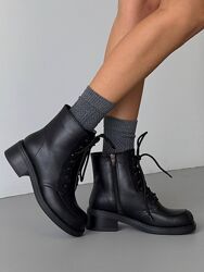 Черевики зима, анатомічні barefoot NikArt, чорні, натуральна шкіра