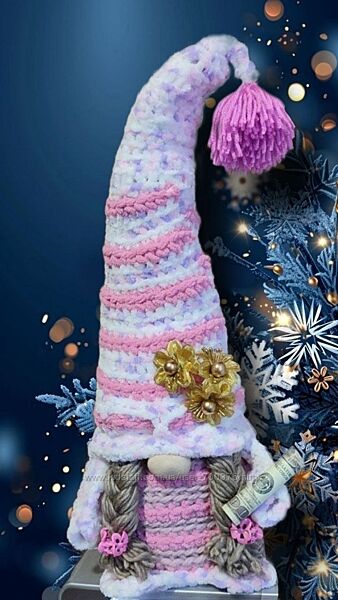 Скандинавський гном, ручна робота, Рожевого кольору