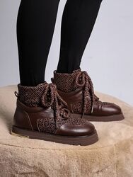 Черевики Magza демі, натуральна шкіра, шоколад