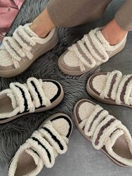 Автоледі Stefani зима, натуральна замша, чорні/моко/беж