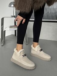 Лофери зимові Alex Bens. натуральна замша, беж, з анатомічним носиком