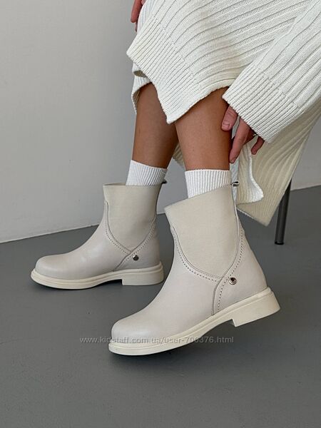 Зимові Челсі barefoot, натуральна шкіра, лотос, носик анатомічної форми