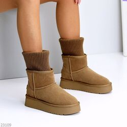 Уггі Reys, натуральна замша/текстиль в&acuteязка, Camel