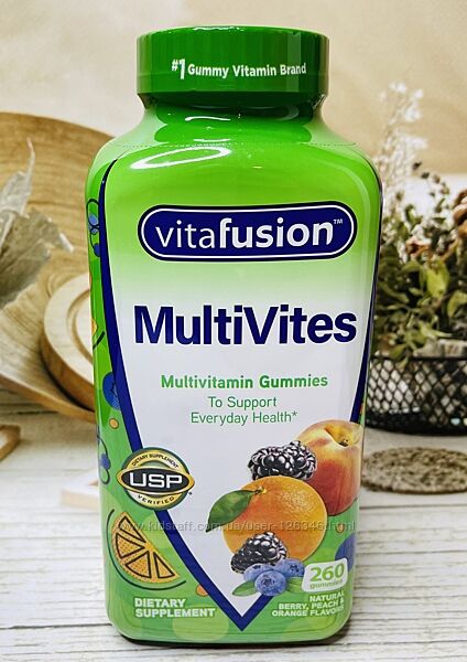 США Мультивітаміни дорослі Vitafusion MultiVites Adult Vitamins в желейках