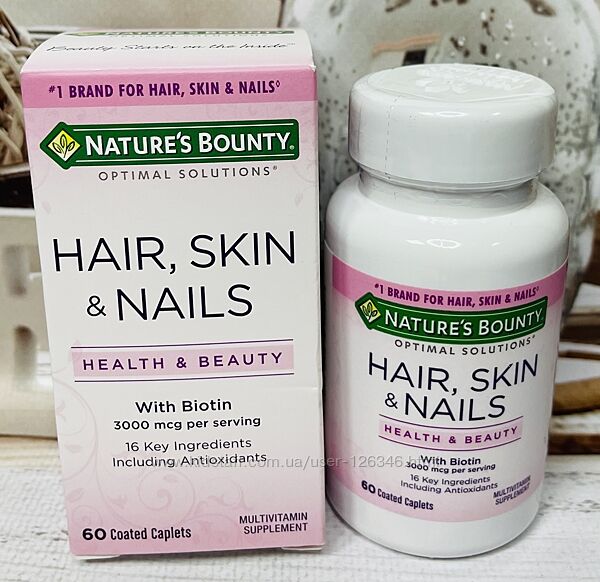 США Вітаміни для волосся, шкіри та нігтів Nature&acutes Bounty, Nature&acut
