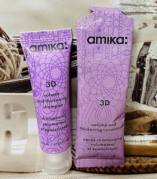 США Шампунь и кондиционер для объема волос AMIKA 3D Volume and Thickening