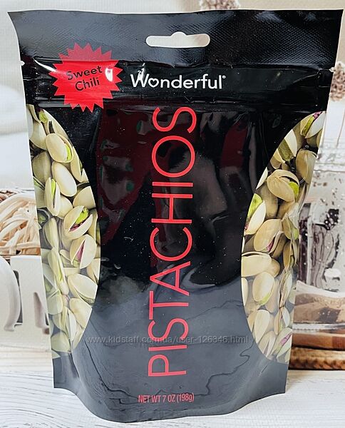 США Найсмачніші фісташки WONDERFUL Pistachios сіль та перець, солодкий чилі