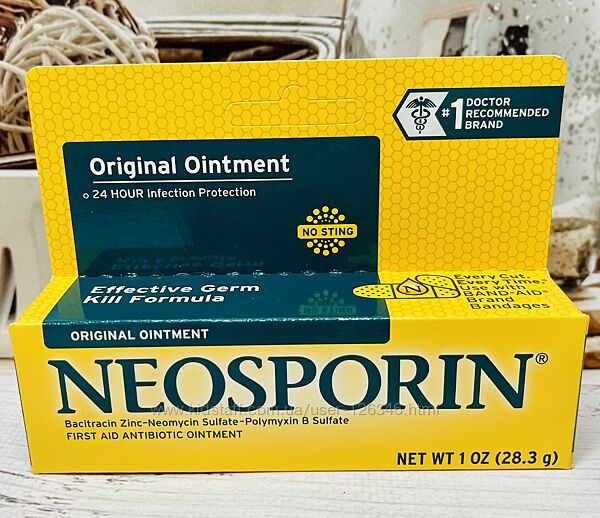 США Антибактеріальна обезболююча мазь NEOSPORIN Неоспорін 