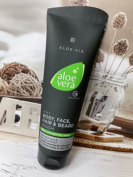 Шампунь для тела, лица, волос и бороды 4в1 LR Aloe Vera
