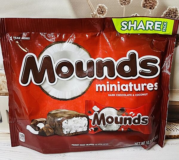 CIF Конфеты Mounds Miniatures кокос и темный шоколад