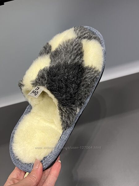 Тапочки, капці чоловічі домашні чуні із овчини