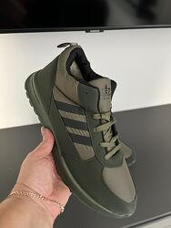 Кроссовки мужские зимние, на меху, очень теплые, цвет хаки