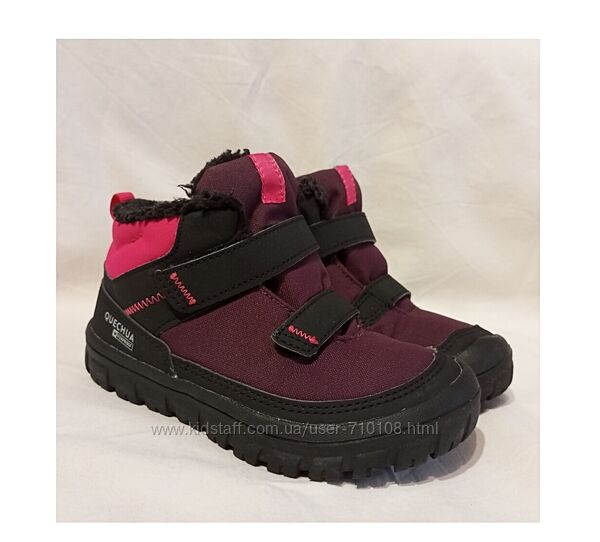 Теплые ботинки quechua waterproof. р. 29.