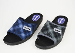 Анатомические мужские домашние тапочки с открытыми пальчиками тм inblu