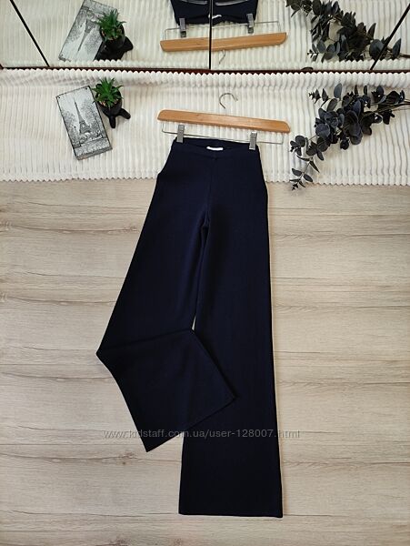 Трикотажні широкі штани рубчик H&M p XS