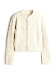 Кардиган з перлинами з додаванням вовни H&M p S L