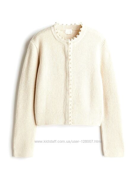 Кардиган з перлинами з додаванням вовни H&M  p S  L