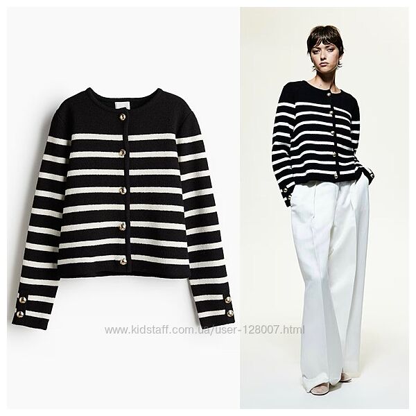 Щільний кардиган в стилі Old money H&M p L