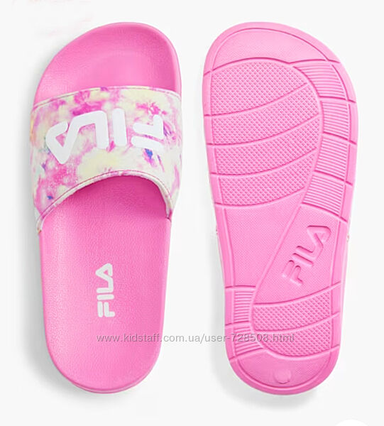 Fila. Оригинал. Шлепанцы в ярком миксе палитры тай дай.