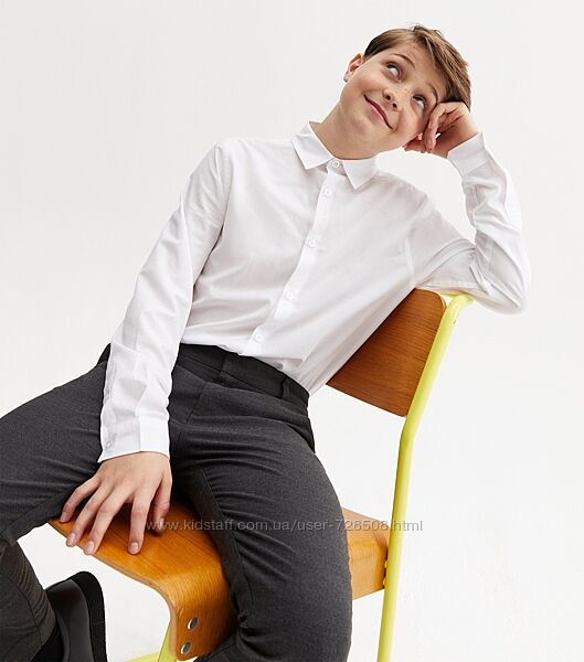 George. Англия. Белая рубашка slim fit с длинным рукавом. Возраст 11-12 лет.
