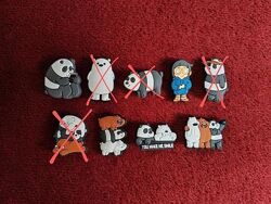 Джиббітси з пандами та ведмедями jibbitz We Bare Bears