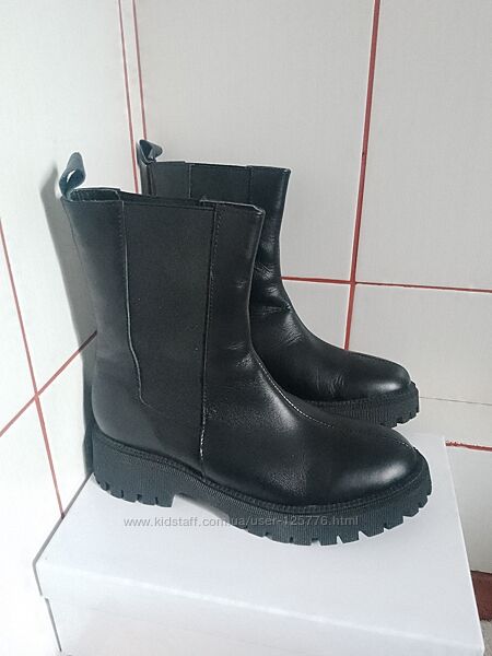 Стильні Челсі зимові, натуральна шкіра 39р.