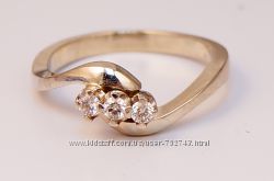 Золотое кольцо 585 с бриллиантом 0, 15 карат