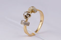 Золотое кольцо 585 с бриллиантами 0, 175 карат