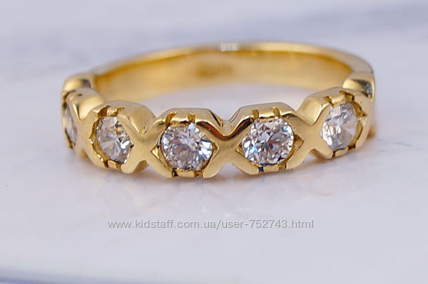 Золотое кольцо 585 с бриллиантами 0, 5кт.