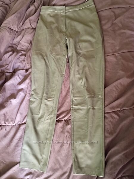 Шкіряні легінси сірі