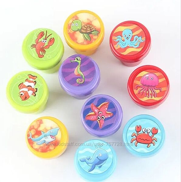 10 шт набор Штампы печати детские, штампики для детского творчества